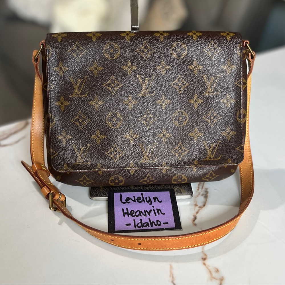 SOLD-Authentic Louis Vuitton Musette Tango Short Monogram